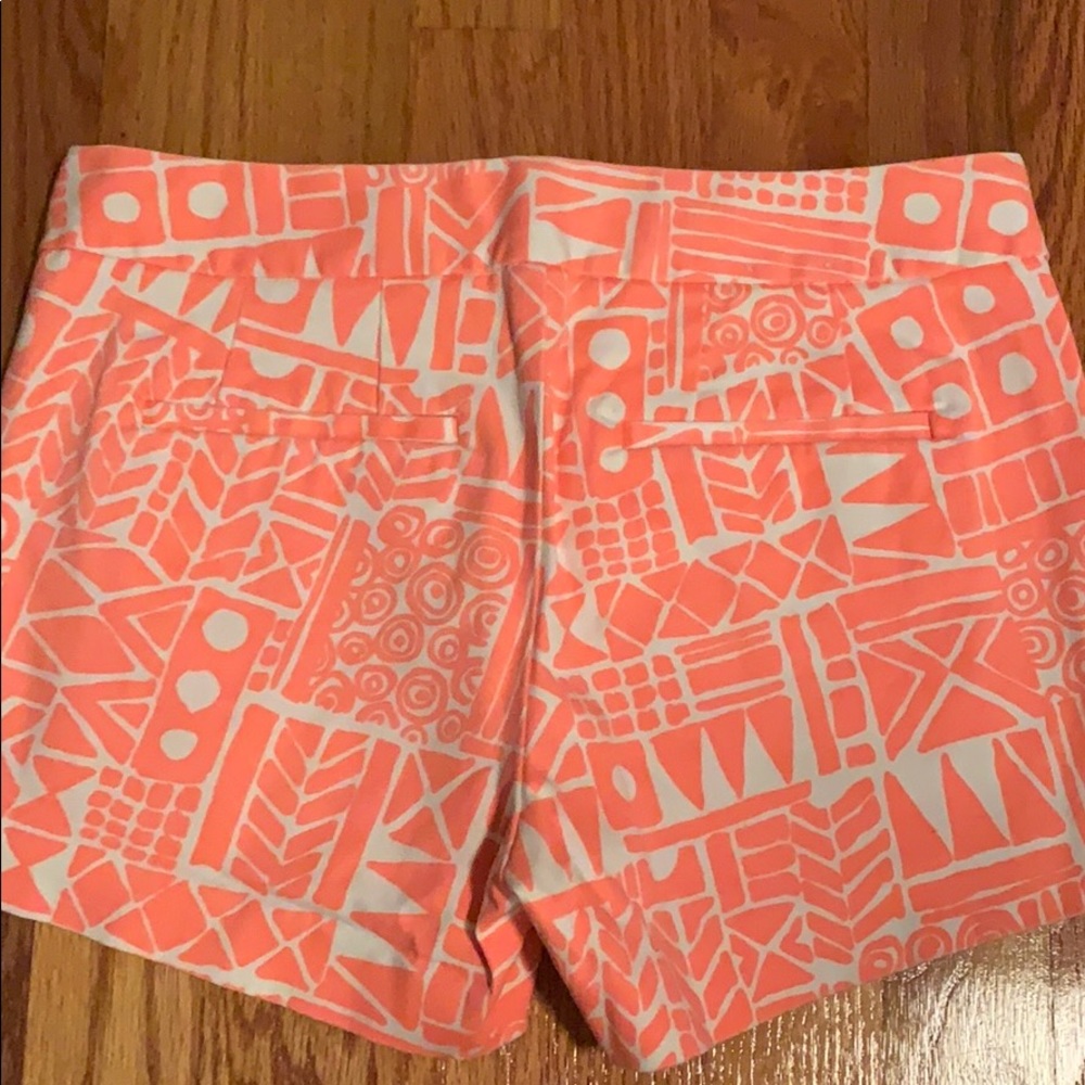 Orange and White City Cut Jcrew Shorts - Picture 3 of 3